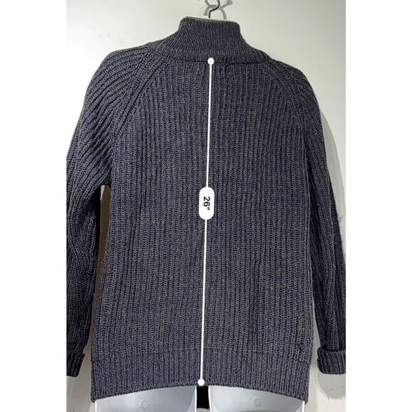 handcrafted Ltd Great Britain knit pure wool cardigan chunky sweater Size M - Picture 5 of 6